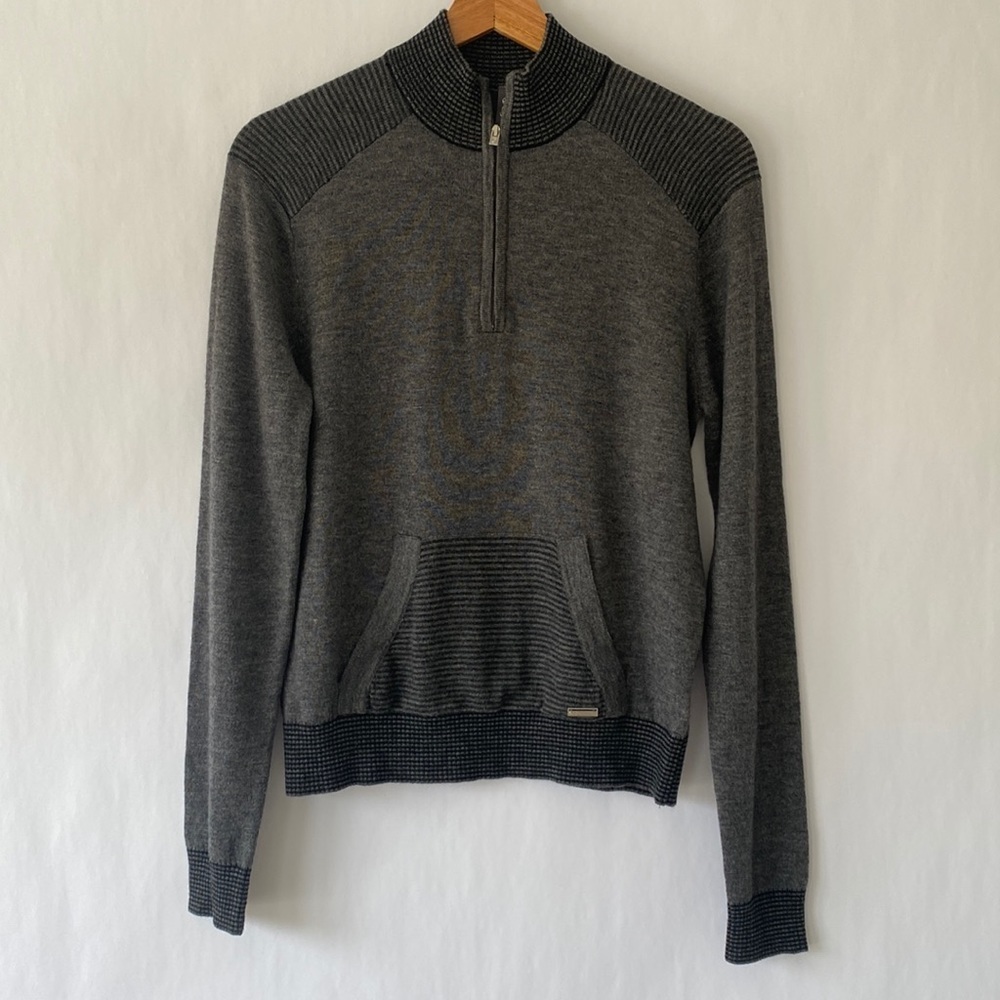 Lija Charcoal Half-Zip Sweater
